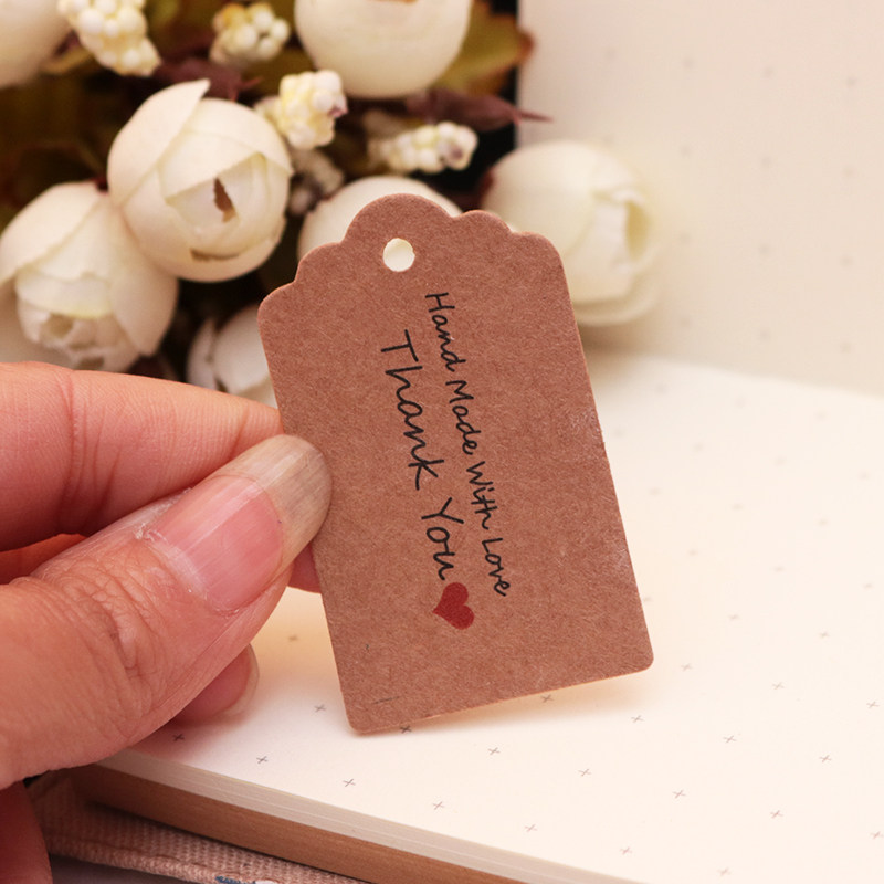 3x5cm100个装牛皮纸花边handmade吊牌价签卡片留言卡片烘焙礼品小,文具电教/文化用品/商务用品,吊牌,淘宝优惠券,粉丝福利购,淘宝优惠卷