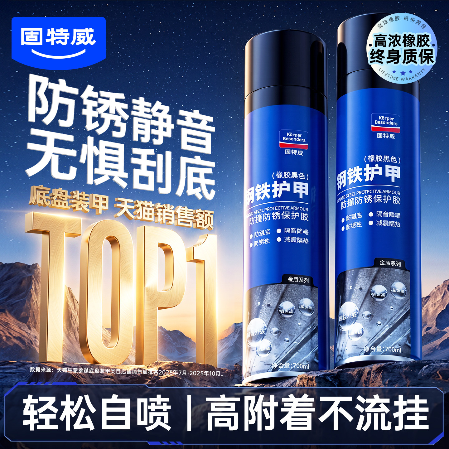 固特威汽车底盘装甲喷漆防锈隔音图片