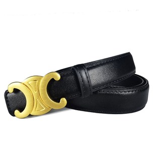 皮带女真皮轻奢高质感腰带女平没滑设计感小众牛皮杨树林裤带跨境