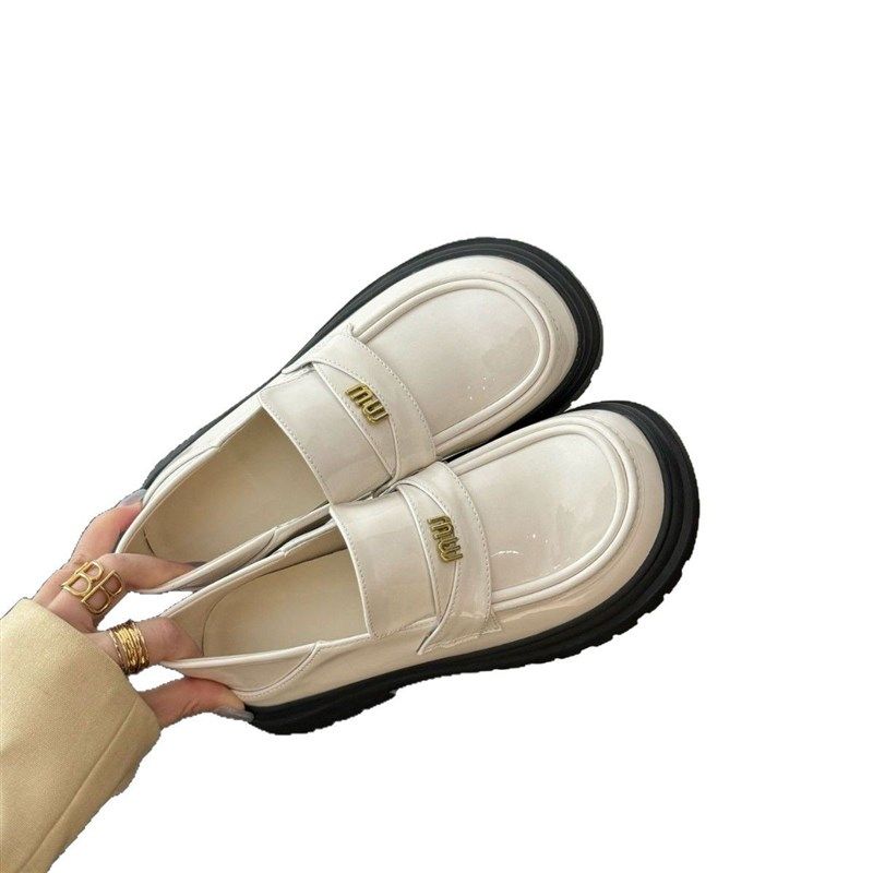 新款厚底乐福鞋复古女2025英伦风小皮鞋日系女jk百搭粗跟豆豆鞋,女鞋,其他拖鞋,淘宝优惠券,粉丝福利购,淘宝优惠卷