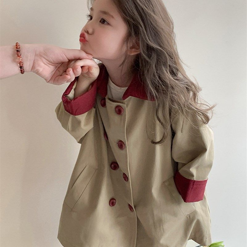 女童外套春秋款2024新款韩版儿童风衣中长款女宝宝秋装洋气衣服潮,童装/婴儿装/亲子装,风衣,淘宝优惠券,粉丝福利购,淘宝优惠卷
