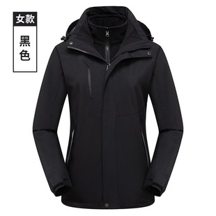 户外冲锋衣男女款两件套三合一摇粒绒外套秋冬加绒加厚防水工作服