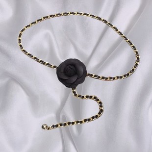 小香山茶花腰链配饰女花朵链条细腰带装饰配连衣裙子牛仔裤皮带潮