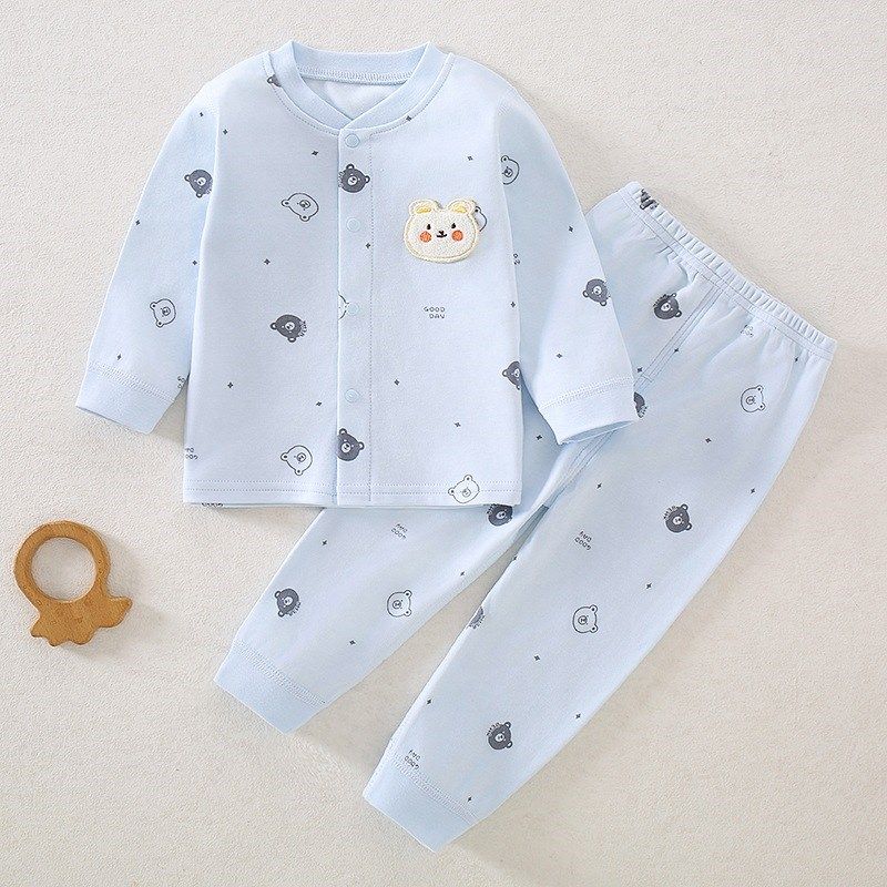 婴儿分体衣服儿童秋衣秋裤a类纯棉春秋宝宝睡衣内衣套装安阳童装