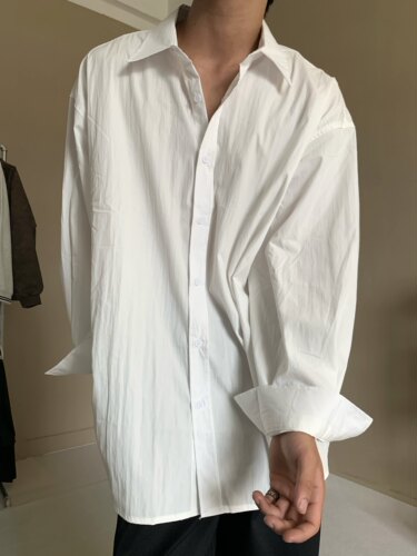美式小众色系宽松休闲简约通勤长袖衬衫情侣高级感衬衣上衣外套潮