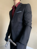 原创定制优雅绅士小众设计收腰西装 外套男中性高级感单扣垫肩西服