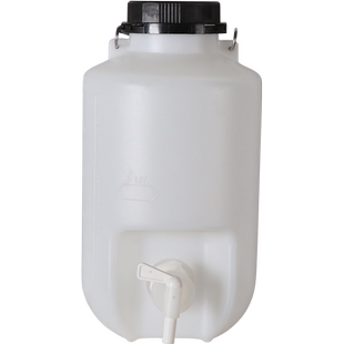HDPE塑料放水桶带刻度下口瓶塑料龙头瓶5L、10L、25L蒸馏水放水瓶化学实验室用品耗材