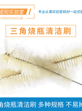 实验室三角烧瓶刷玻璃锥形瓶清洁刷150/250/500/1000/2000/3000/5000ml实验室耗材实验试剂瓶刷