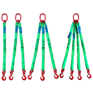 四腿吊具组合吊装带起重柔性吊带扁平2/4腿吊绳吊环吊钩挂钩3/5吨