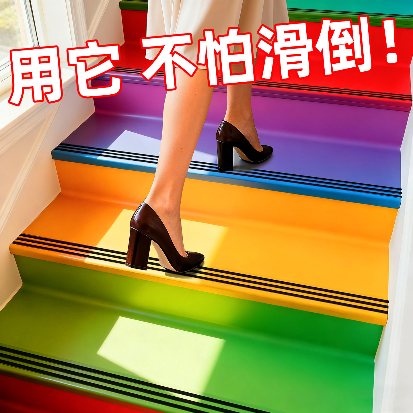 PVC楼梯踏步板防滑条室内外包边条幼儿园护角防摔防撞塑胶地板贴,全屋定制,楼梯踏步板,淘宝优惠券,粉丝福利购,淘宝优惠卷