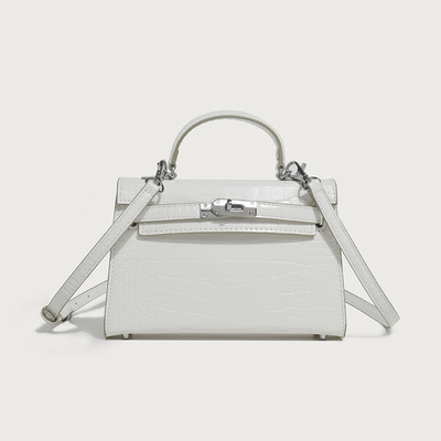 2025新款手掌纹pu包包女迷你凯利包女包单肩手提包百搭爆款包包