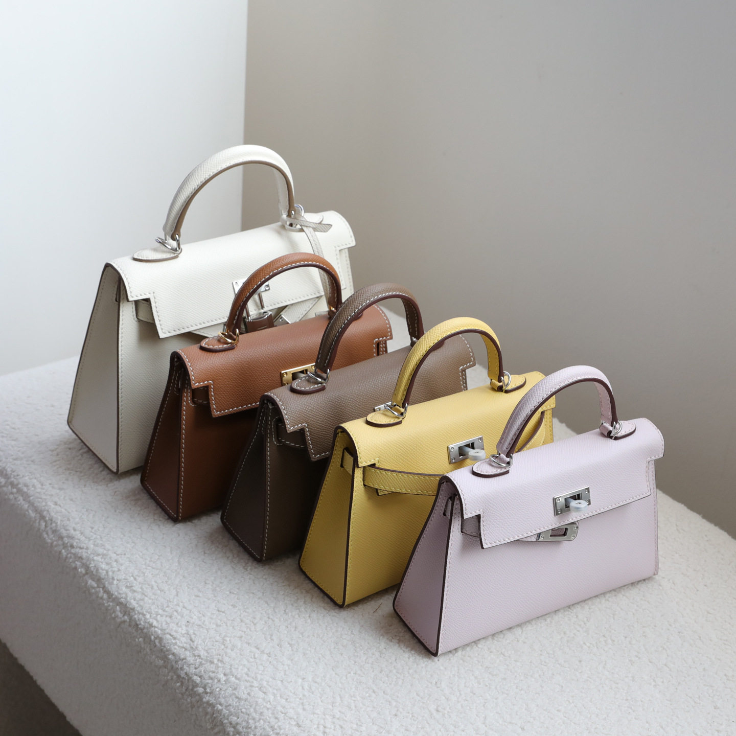 高级感迷你莎菲线手掌纹牛皮凯莉包手提单肩斜挎真皮小方包女,箱包皮具/热销女包/男包,小方包,淘宝优惠券,粉丝福利购,淘宝优惠卷