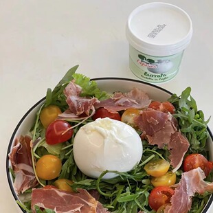 意大利普利亚新鲜原味布拉塔奶酪牧歌拉松露奶酪球软质爆浆奶酪球