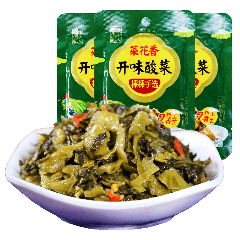 菜花香开味酸菜60g袋装四川老坛泡菜开味榨菜拌面下饭酱腌小咸菜