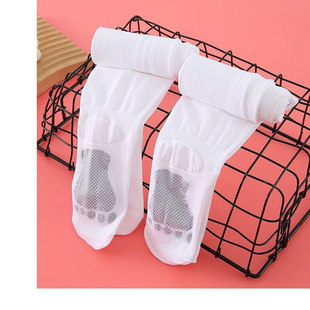 袜 护脚踝女童抗起球连裤 春夏薄款 80D防滑白色儿童舞蹈袜打底袜裤