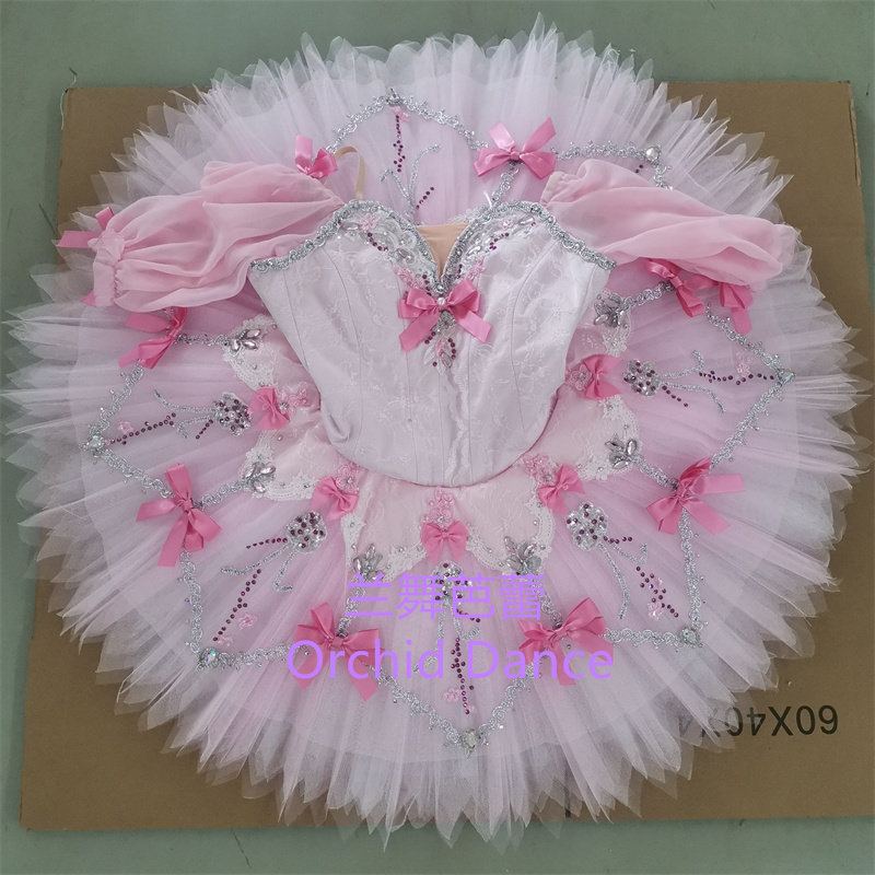 儿童粉色仙女娃娃变奏芭蕾舞TUTU裙GDC比赛演出服专业表演蓬蓬裙