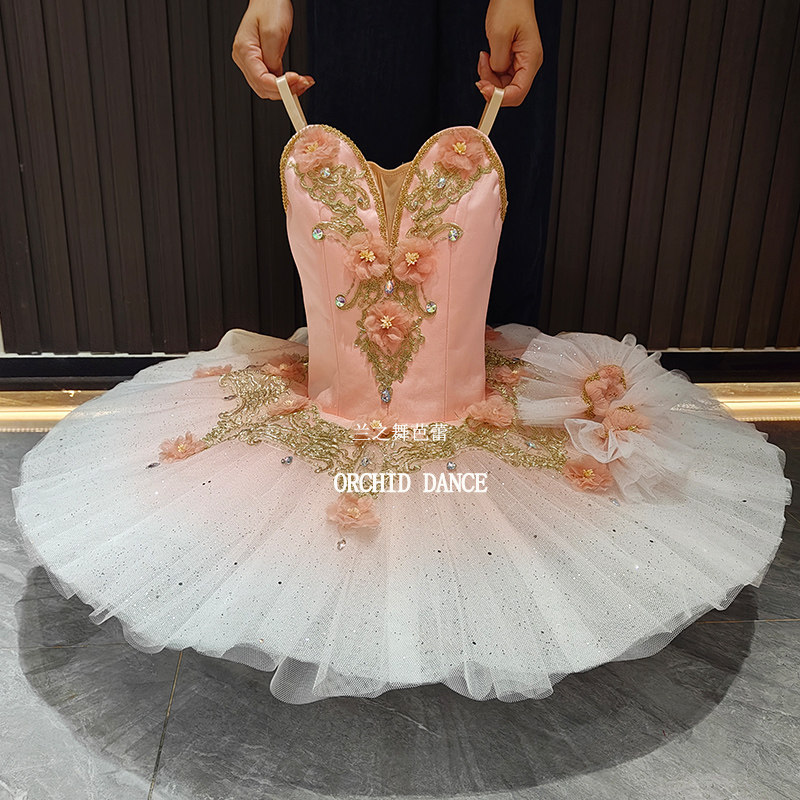 兰之舞简易芭蕾舞裙演出tutu盘裙大人儿童量身定制群舞比赛表演服