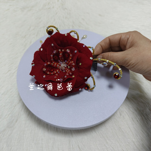 兰之舞艾斯米拉达唐吉可德变奏头饰百搭饰品比赛演出侧边花朵发饰