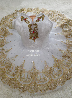 兰之舞简易版白色芭蕾舞裙TUTU裙雷蒙达樱桃萝卜儿童群舞演出服装