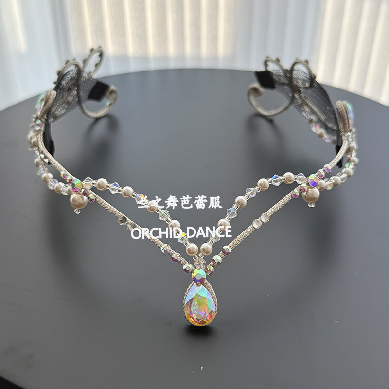 兰之舞芭蕾超轻手工定制比赛头饰