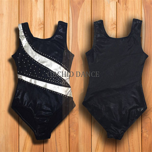 儿童艺术体操训练服无袖背心舞蹈连体服女竞技健美体操团体比赛服