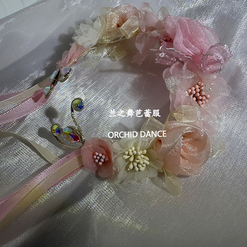 兰之舞芭蕾发髻花环可调节发带