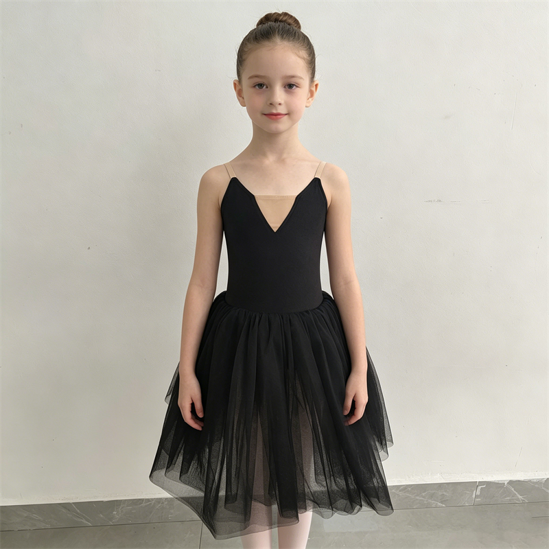 热销女童幼童儿童元旦校庆汇演演出服芭蕾表演蓬蓬裙DIY素色长裙