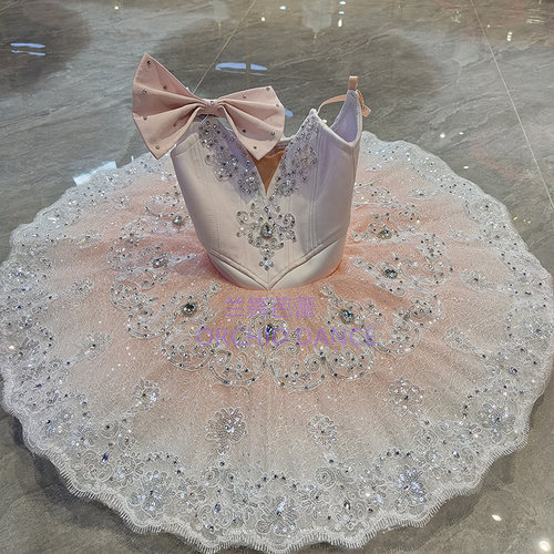 仙女娃娃芭蕾舞裙粉色儿童比赛服