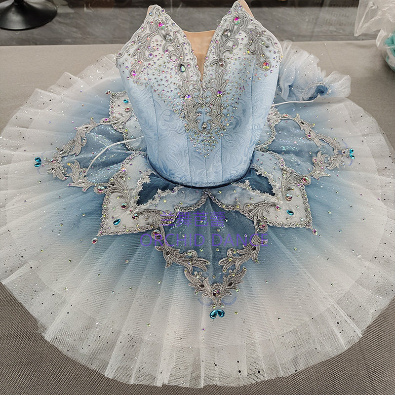 蓝鸟变奏芭蕾舞裙成人儿童专业定制蓝色演出tutu裙女童比赛表演服