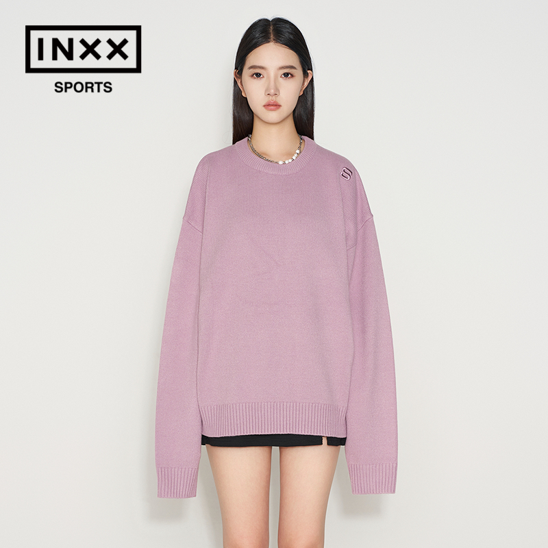 INXXSPORTS宽松套头绣花针织毛衣