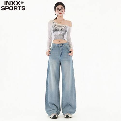 INXX SPORTS天丝怀旧直筒牛仔裤女夏季薄款