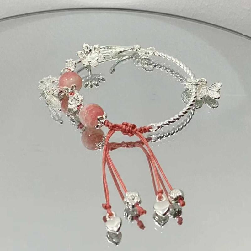 新中式骷髅猫咪陶瓷编织绳手链女生小众设计感甜酷中国风竹节手串