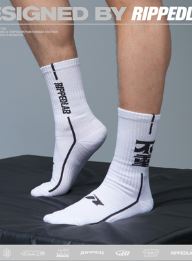 撕裂组织原创不重恶搞百搭潮袜中高筒棉袜男女白色街头厚