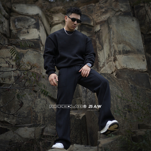 撕裂组织冬御寒重磅530g七级抗风暖壳绒加厚短宽boxy显壮卫衣户外