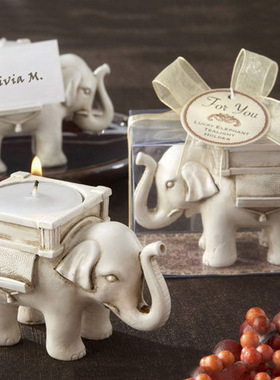 北欧式烛台小动物蜡烛台树脂工艺品摆件创意婚庆家居摆件元旦