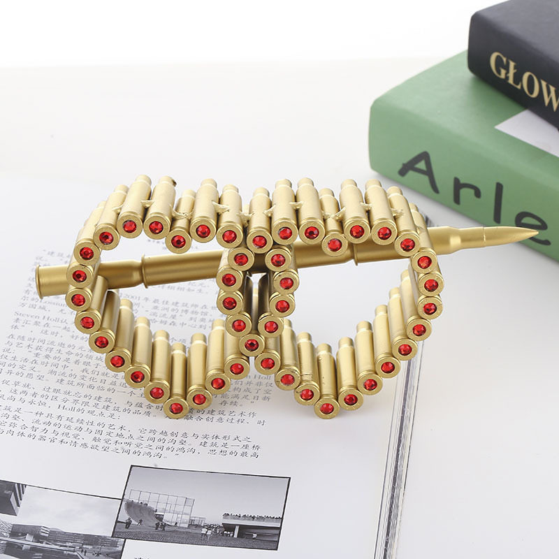 厂家直供 部队纪念品 弹壳工艺品 学生小礼品 双心箭模型