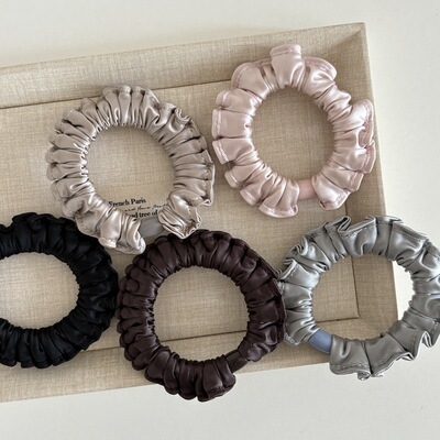 法式皱褶丝滑小肠发圈