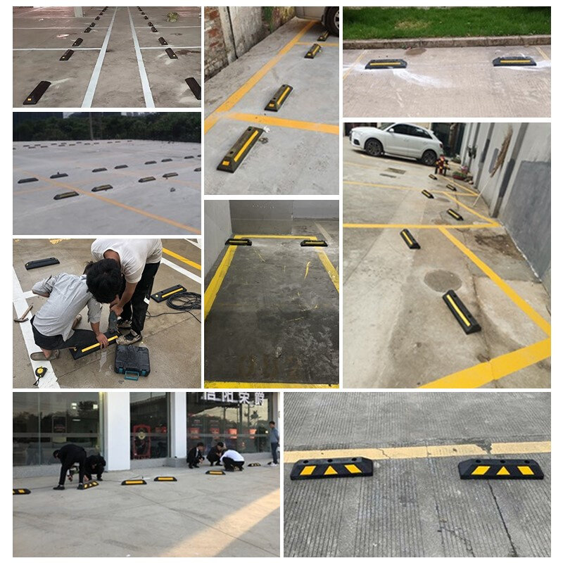 大型货车挡车器车轮定位器公交车停车位限位器消防车倒车地桩地挡