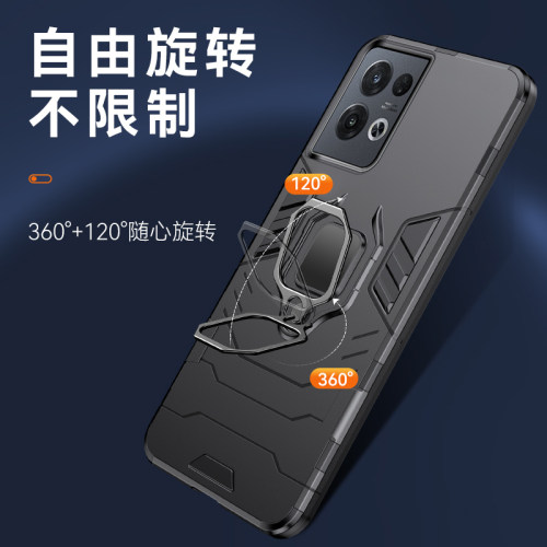 适用OPPOReno8pro+手机壳带指环