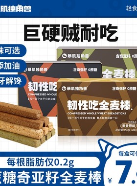 小钢筋磨牙棒饼干全麦棒成人蛋白棒低代餐饱腹卡减热量脂肪零食品