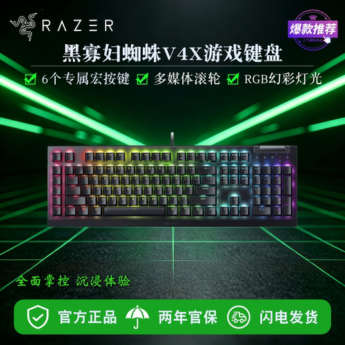 雷蛇蜘蛛V4XRGB电竞键盘