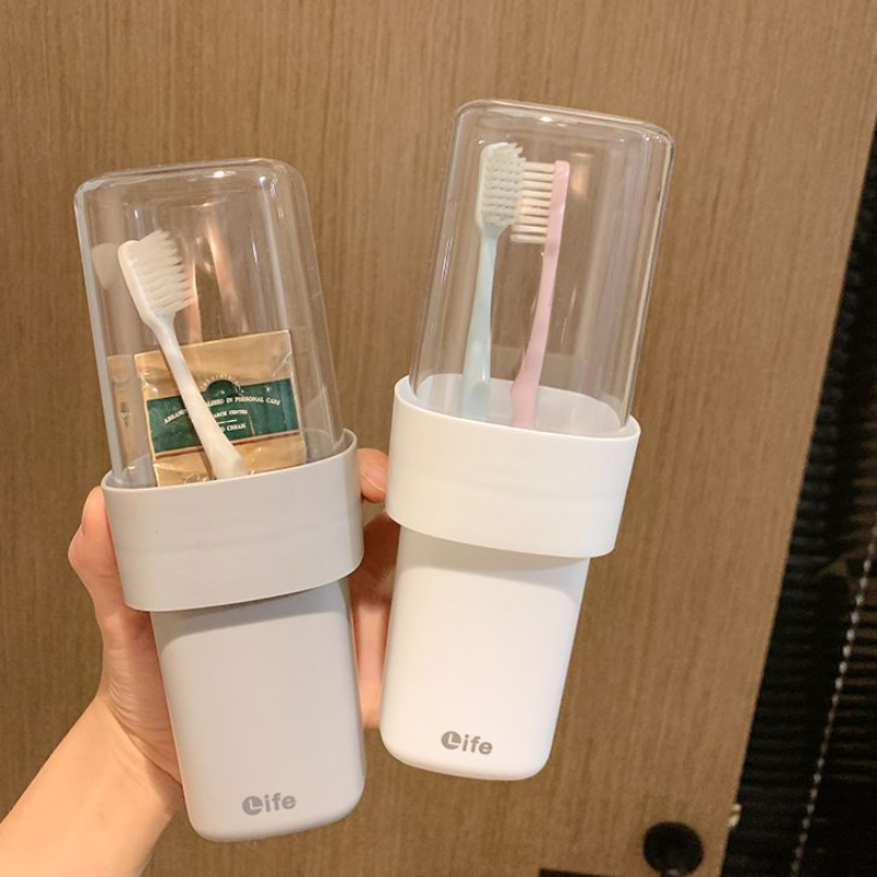 旅行便携二合一牙杯漱口杯牙刷杯子洗漱收纳盒情侣旅游牙具