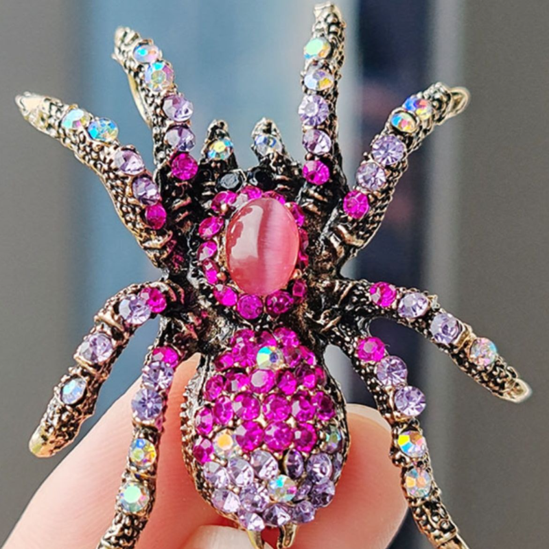 蜘蛛胸针欧美复古夸张昆虫胸花女士西装个性配饰