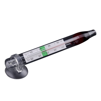 爬虫温度计 酒精温度计水缸饲养箱红水玻璃棒 水陆两用 带吸盘
