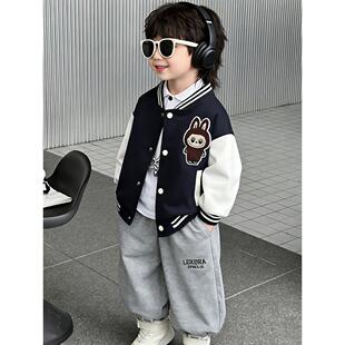 男童春装外套2026新款韩系穿搭男宝拉布布棒球服春秋季儿童夹克衫