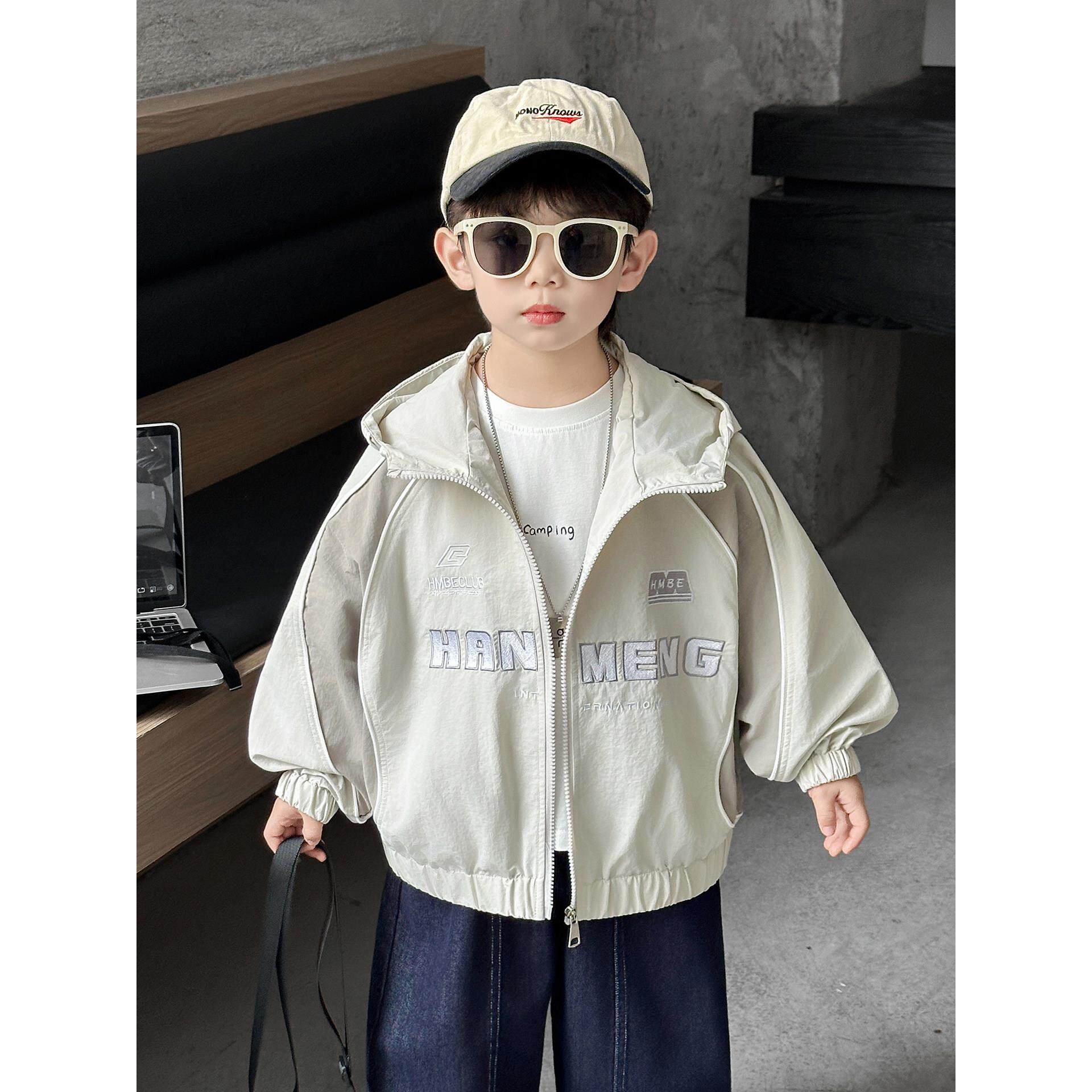 男童春季外套连帽2026新款儿童韩版夹克衫宝宝春秋棒球服冲锋衣服