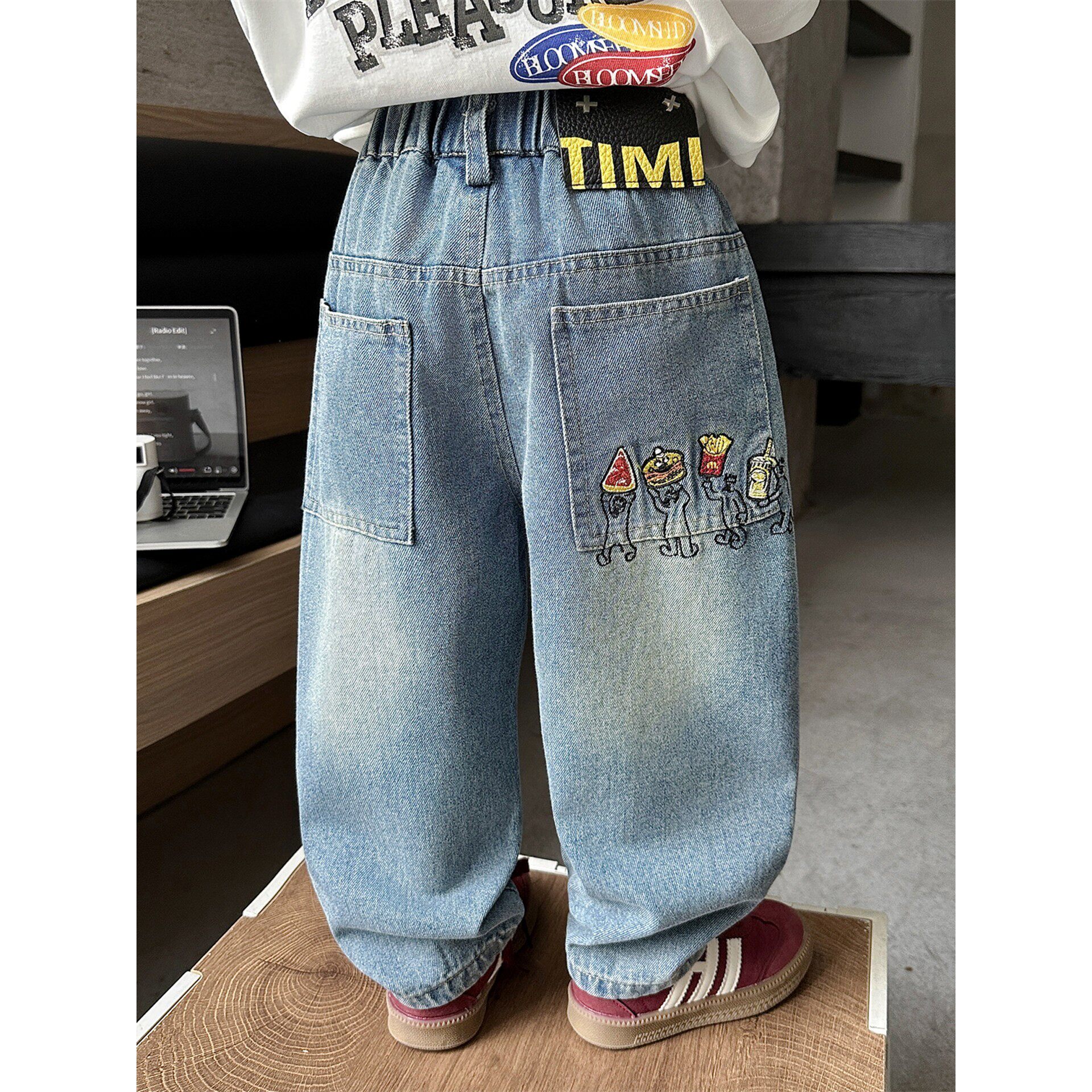 男童春季牛仔裤2026新款儿童时髦洋气直筒裤男宝宝休闲百搭裤子潮