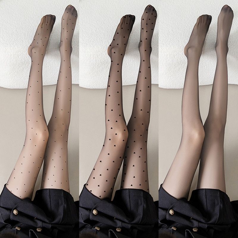 波点丝袜女超薄款夏季防勾丝耐穿jk黑丝纯欲裸感显瘦高个子连裤袜