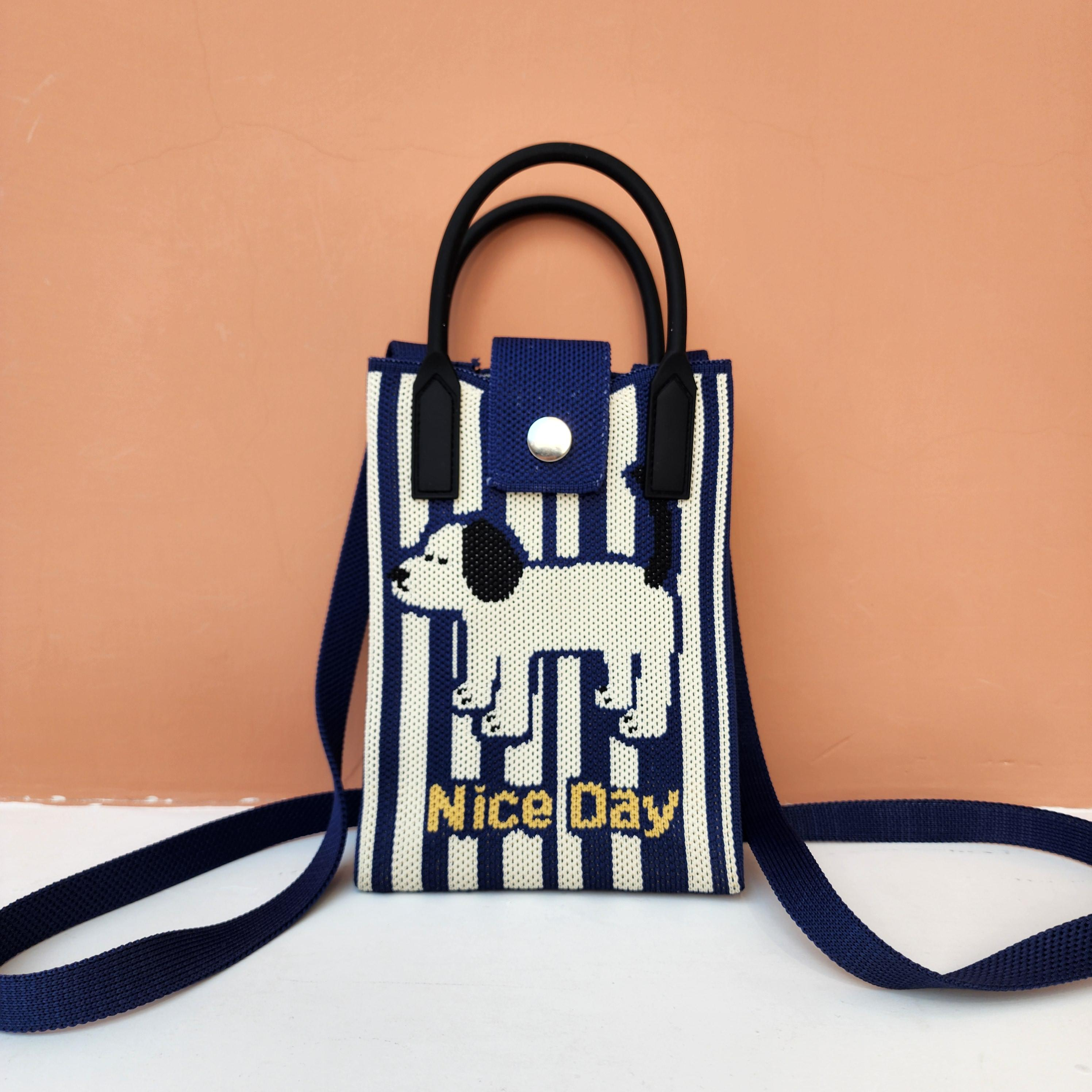 新款可爱卡通针织包斜跨手提包搭配便携手机包大容量,箱包皮具/热销女包/男包,单肩包,淘宝优惠券,粉丝福利购,淘宝优惠卷