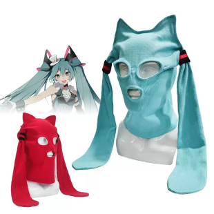 初音未来头套二次元cosplay套头帽搞怪蒙面绑匪面具头罩动漫道具